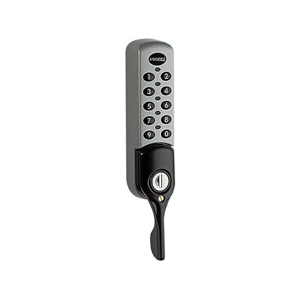 Digital Electronic Cabinet Lock W/ ADA Lever Handle Standard Silver Vertical